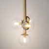 Lampa wisząca sufitowa Perla Lux 4 Sigma 40853 złoty szczotkowany/ transparentny
